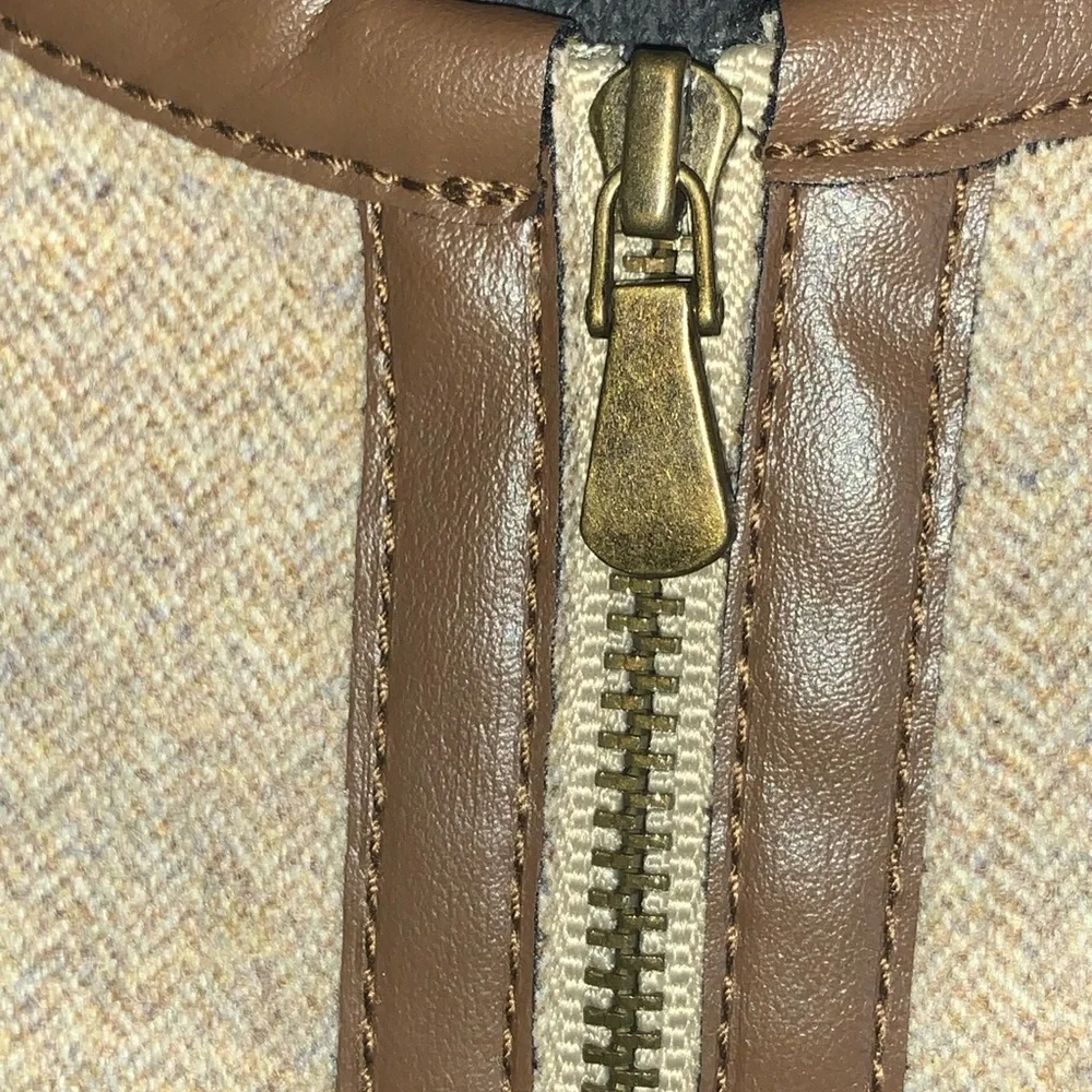 MAGASCHONI wool sheath dress with PU leather trim - Picture 4 of 10
